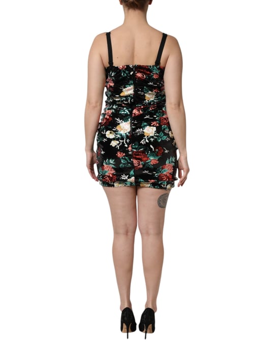 Vestido Mini de Lentejuelas con Estampado Floral - Image 4