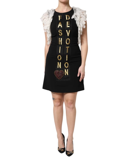 Vestido Mini de Encaje con Corazón Bordado - Image 2