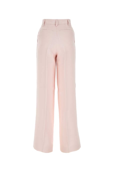 Pantalón de viscosa rosa claro de pierna ancha - Image 1