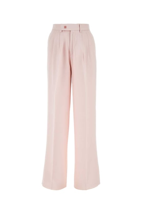 Pantalón de viscosa rosa claro de pierna ancha - Image 2