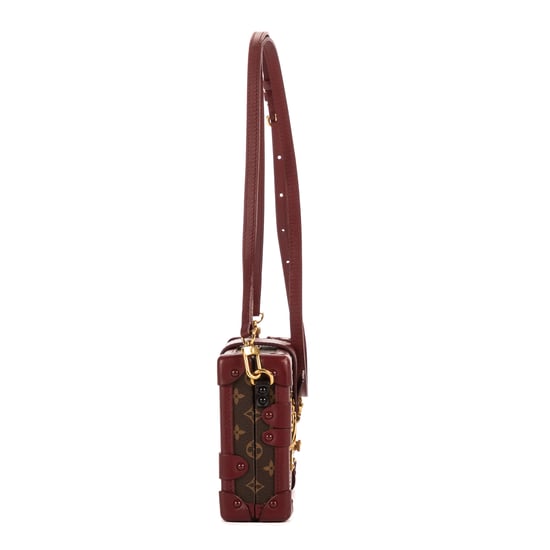 Louis Vuitton Petite Malle Small en Borgoña/Marrón Lienzo recubierto - Image 5