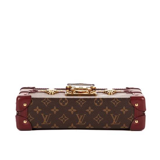 Louis Vuitton Petite Malle Small en Borgoña/Marrón Lienzo recubierto - Image 6