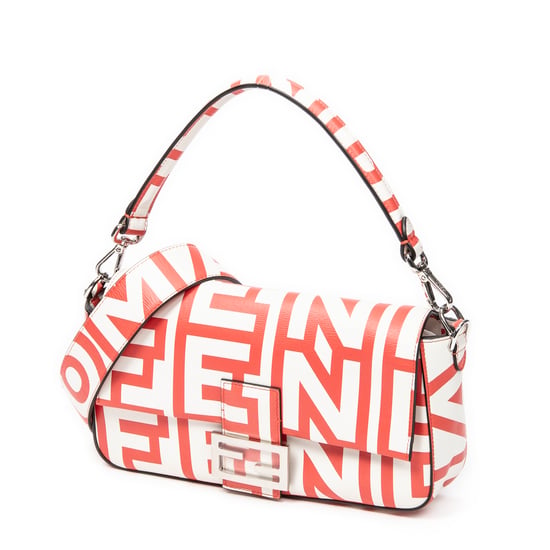 Fendi Baguette en Rojo/Blanco Cuero de ternero - Image 2