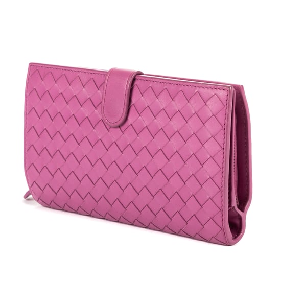Bottega Veneta Intrecciato Wallet en Púrpura Cuero de ternero - Image 2