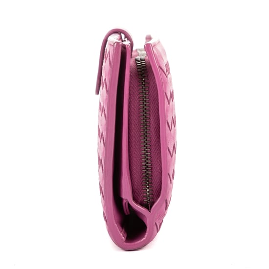 Bottega Veneta Intrecciato Wallet en Púrpura Cuero de ternero - Image 3