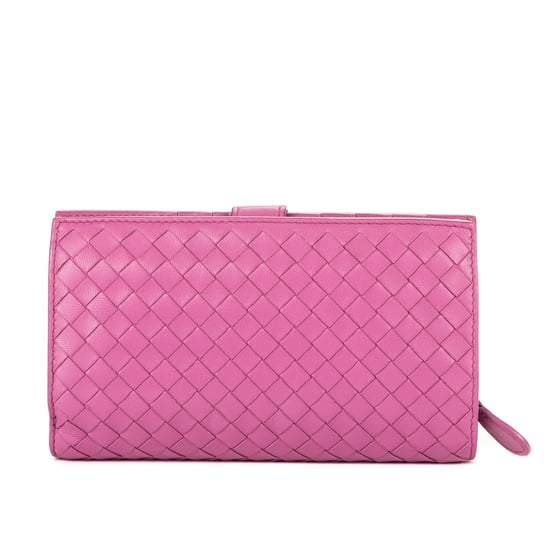 Bottega Veneta Intrecciato Wallet en Púrpura Cuero de ternero - Image 4