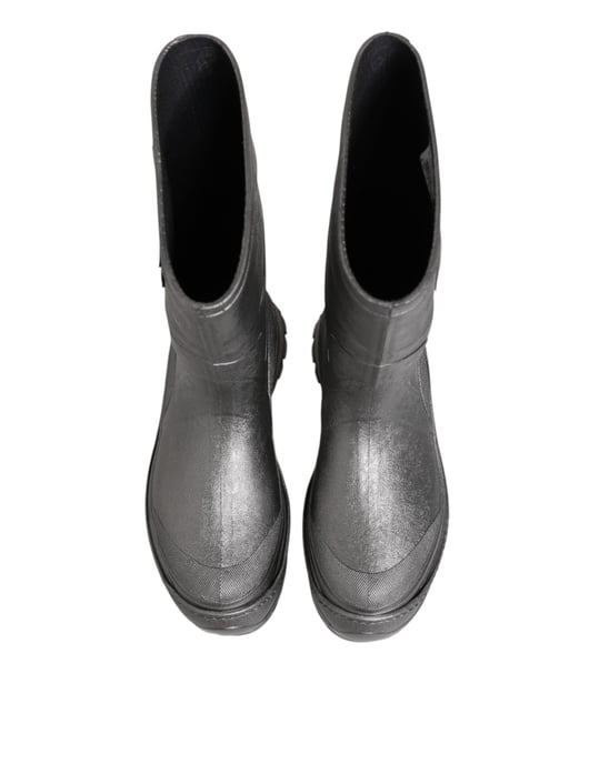 Botas de lluvia metálicas plateadas de Dolce & Gabbana - Image 3