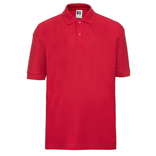 Russell Childrens/Kids Pique Polo Shirt (Bright Red) - Image 1