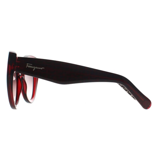 Salvatore Ferragamo Cat Eye Mujer Cristal Borgoña Gris Gradiente SF964S - Image 3