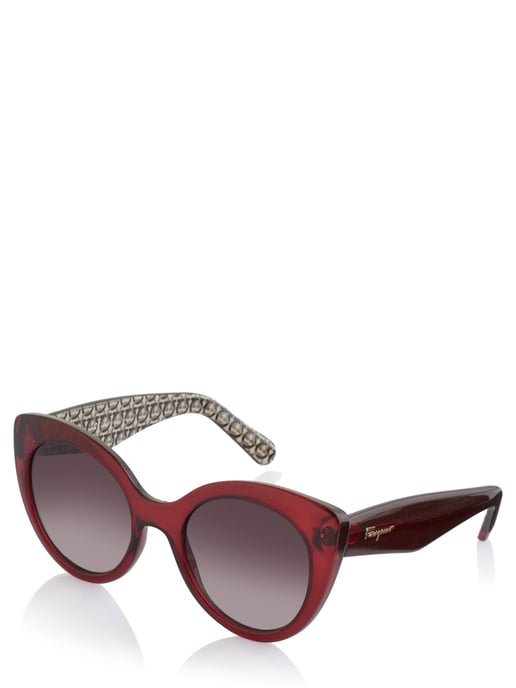 Salvatore Ferragamo Cat Eye Mujer Cristal Borgoña Gris Gradiente SF964S - Image 5