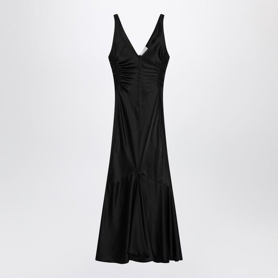 Vestido Negro Largo de Satén - Image 2