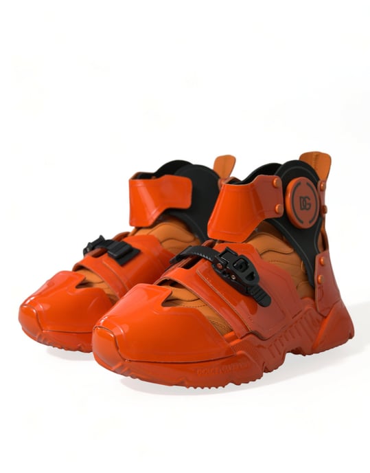 Zapatillas altas chunky multi-panel naranja de Dolce & Gabbana - Image 3