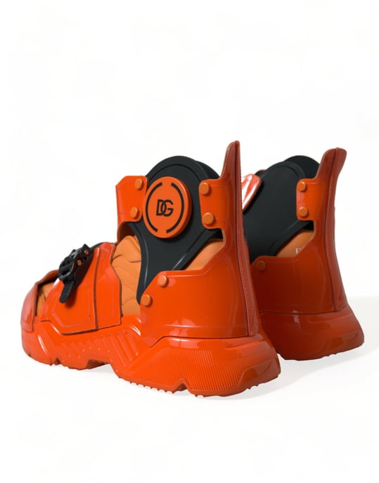Zapatillas altas chunky multi-panel naranja de Dolce & Gabbana - Image 4