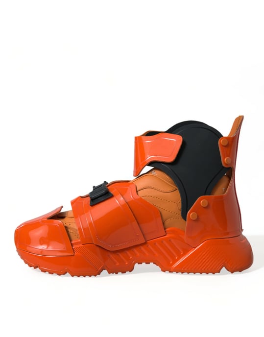 Zapatillas altas chunky multi-panel naranja de Dolce & Gabbana - Image 5