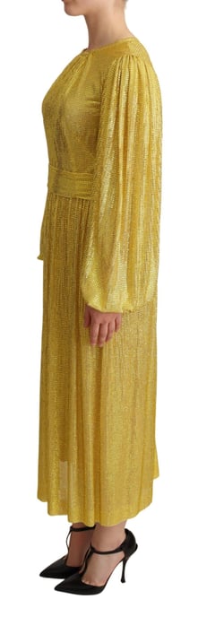 Vestido Midi de Malla de Cadena de Dolce Gabbana con Manga Larga - Image 2