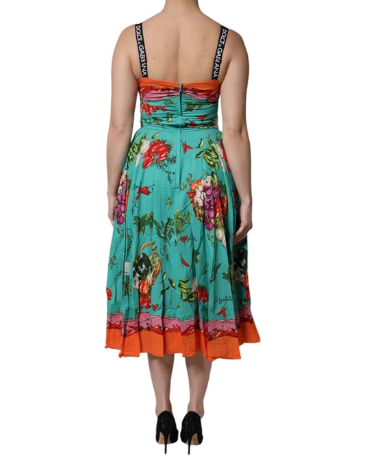 Vestido Midi Alineado con Estampado Floral - Image 4