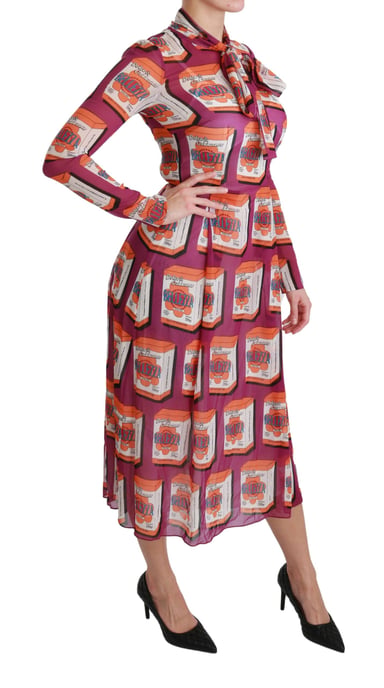 Vestido Midi de Seda Estampada - Image 2