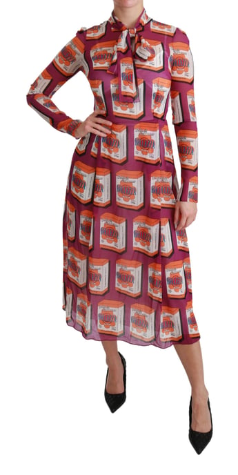 Vestido Midi de Seda Estampada - Image 6