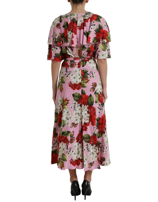 Vestido de Seda Floral Modelo Midi - Image 3
