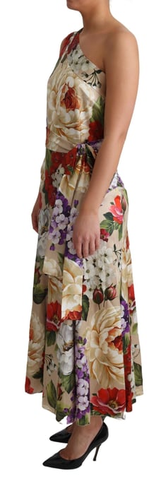 Vestido midi asimétrico con estampado floral - Image 3