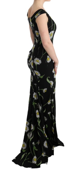 Vestido Maxi Sin Mangas con Estampado de Margaritas y Escote en V - Image 4