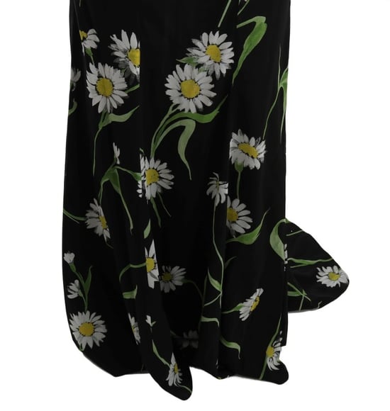 Vestido Maxi Sin Mangas con Estampado de Margaritas y Escote en V - Image 6