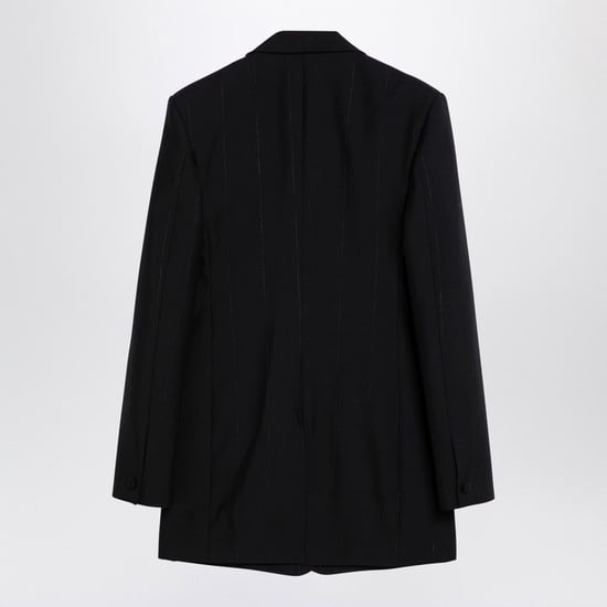 Blazer de Mezcla de Lana Elástica Negra - Image 2