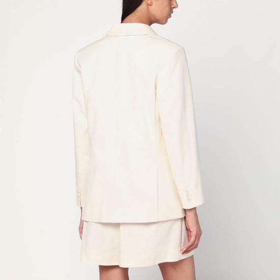 Chaqueta cruzada de algodón ecru - Image 2