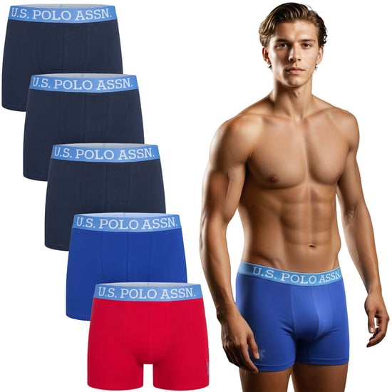 U.S. POLO ASSN. Boxers de hombre pack de 5 en elastano de algodón - Image 1