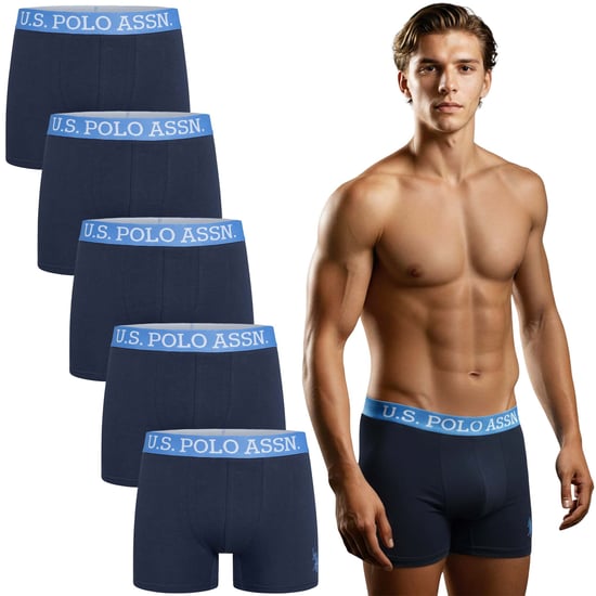 U.S. POLO ASSN. Boxers de hombre pack de 5 en elastano de algodón - Image 1