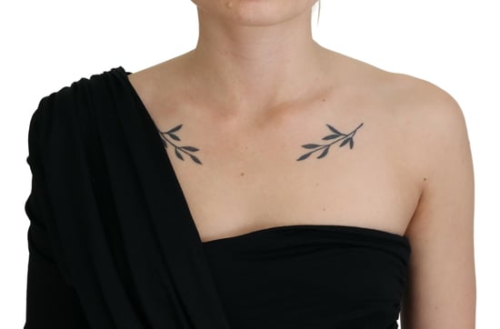 Vestido de Jersey de Un Hombro con Detalle de Rosa - Image 4