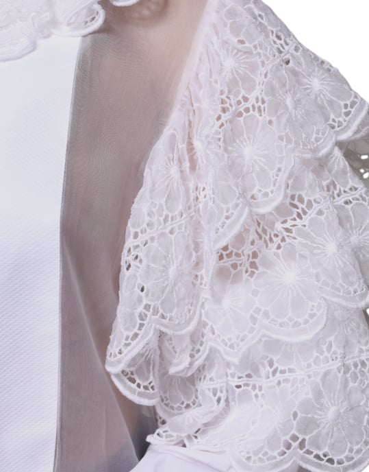 Camisa de algodón con detalles de encaje - Image 5