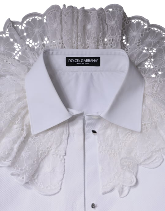 Camisa de algodón con detalles de encaje - Image 6