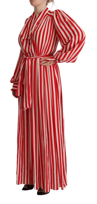 Vestido Maxi Dolce Gabbana Rayas Rojas y Blancas - Image 2