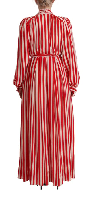 Vestido Maxi Dolce Gabbana Rayas Rojas y Blancas - Image 3