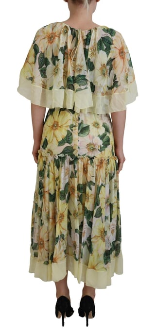 Vestido Midi de Seda con Estampado Floral - Image 3