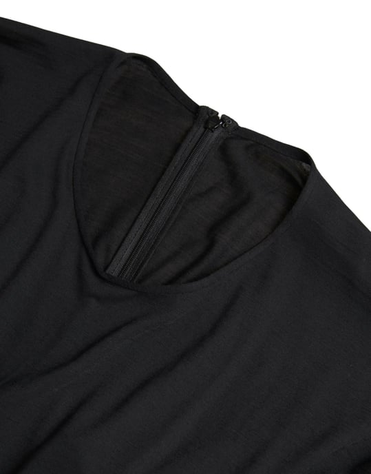 Vestido Midi de Detalle de Rosa con Mangas Largas - Image 5