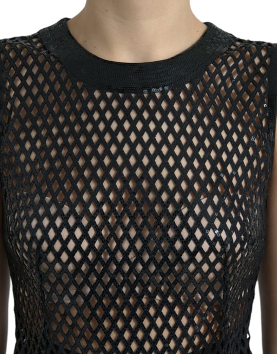 Vestido Maxi de Tul de Malla con Lentejuelas - Image 4