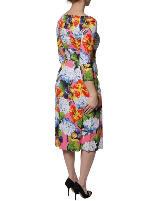 Vestido Midi de Impresión Floral con Rajo Lateral - Image 5