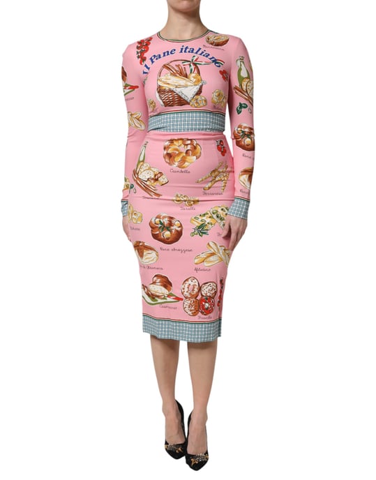 Vestido Midi con Estampado de Pan Italiano - Image 2