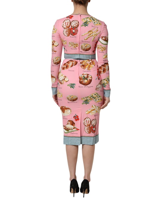 Vestido Midi con Estampado de Pan Italiano - Image 4