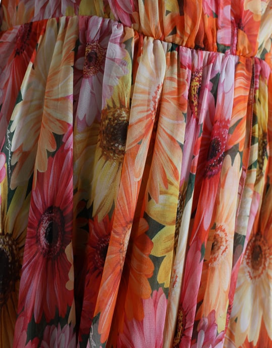Vestido de Seda Aline Midi con Estampado Floral - Image 5