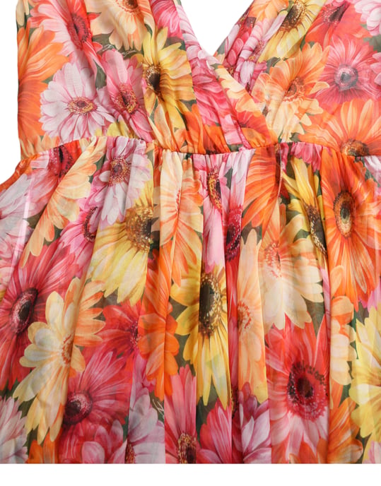 Vestido de Seda Aline Midi con Estampado Floral - Image 6