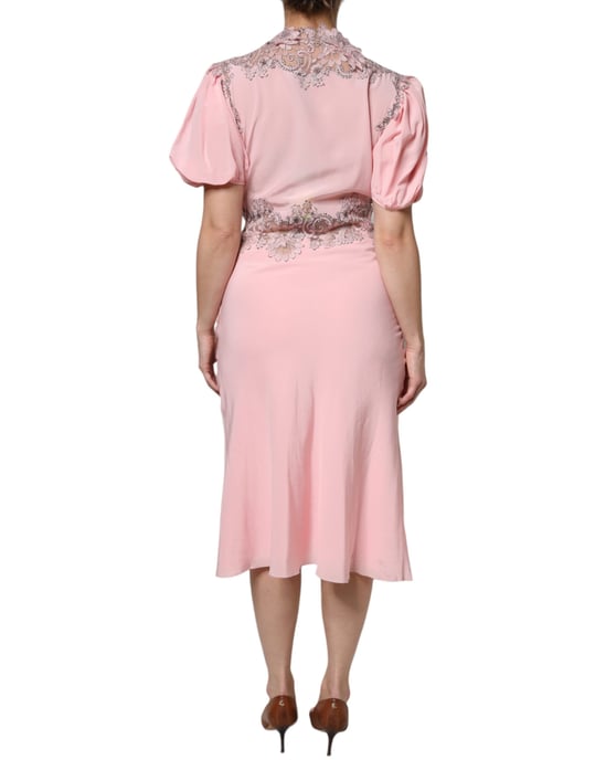 Vestido Midi con Detalle de Encaje - Image 4