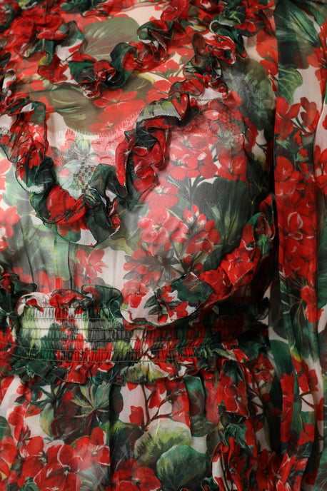 Vestido Mini con Estampado Floral y Volantes - Image 6