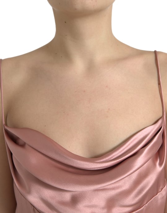 Vestido largo sin mangas con cuello de capa - Image 4