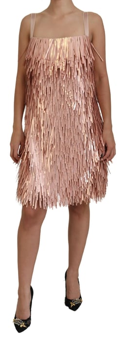 Vestido Mini con Flecos de Lentejuelas - Image 1