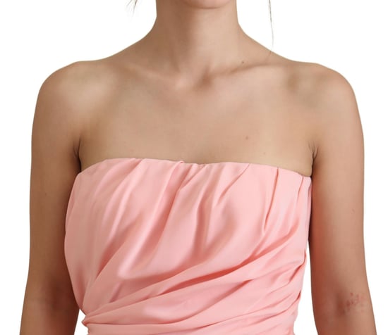Vestido de cóctel drapeado sin tirantes - Image 4