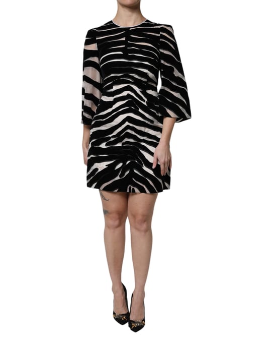 Vestido Mini de Estampado de Cebra - Image 1