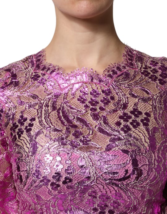 Vestido Mini de Encaje Metálico - Image 6